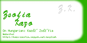 zsofia kazo business card