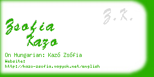 zsofia kazo business card